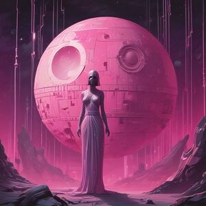 Futuristic Pink Art Print